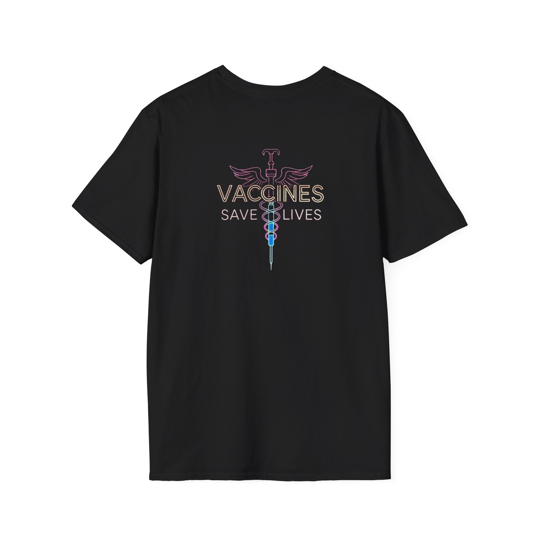 Unisex Softstyle T-Shirt - "Get Poked - Vaccines Save Lives" Statement Tee