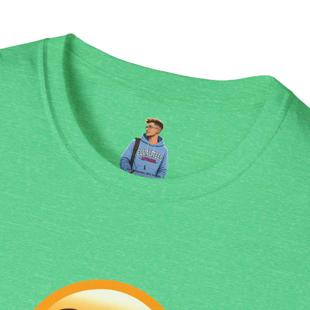 Unisex Softstyle T-Shirt with Eye Roll Emoji | Casual Graphic Tee for Everyday Humor