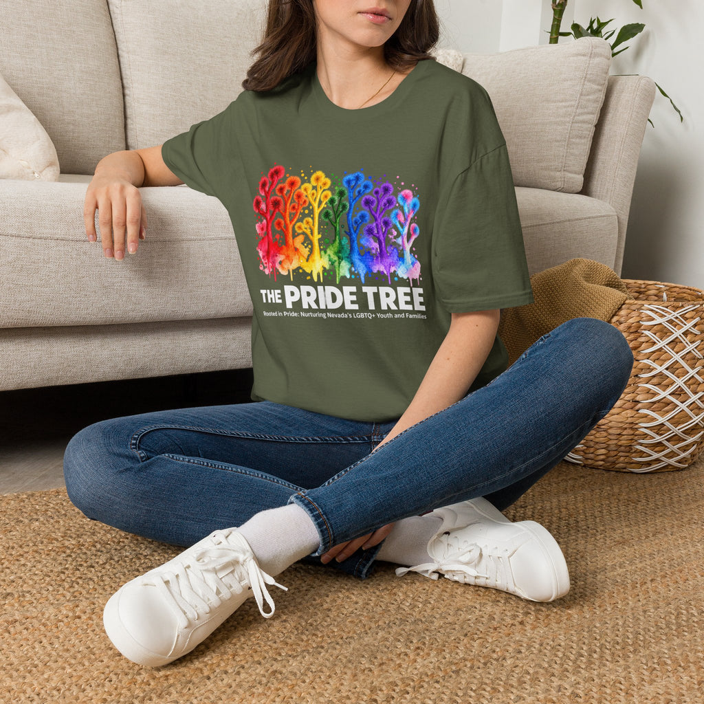 Pride Tree Las Vegas White Text T-shirt