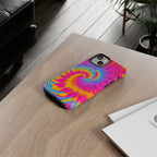 Vibrant Tie-Dye Swirl Protective Tough Case for iPhone