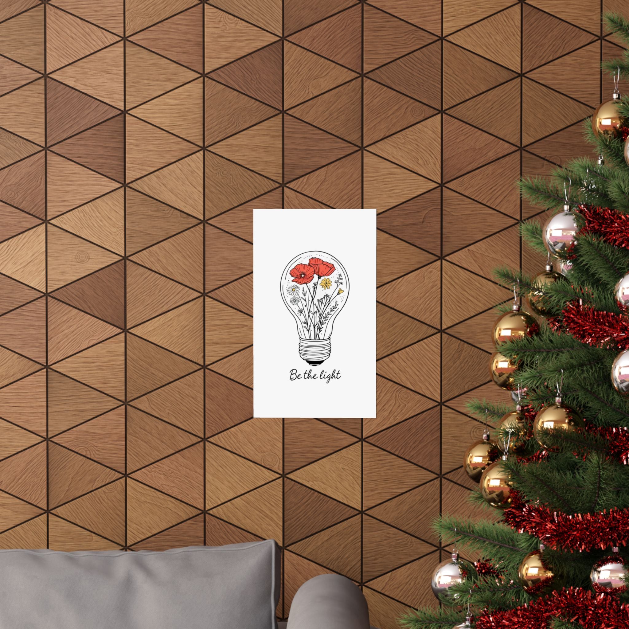 Inspirational Matte Vertical Poster - 'Be the Light'