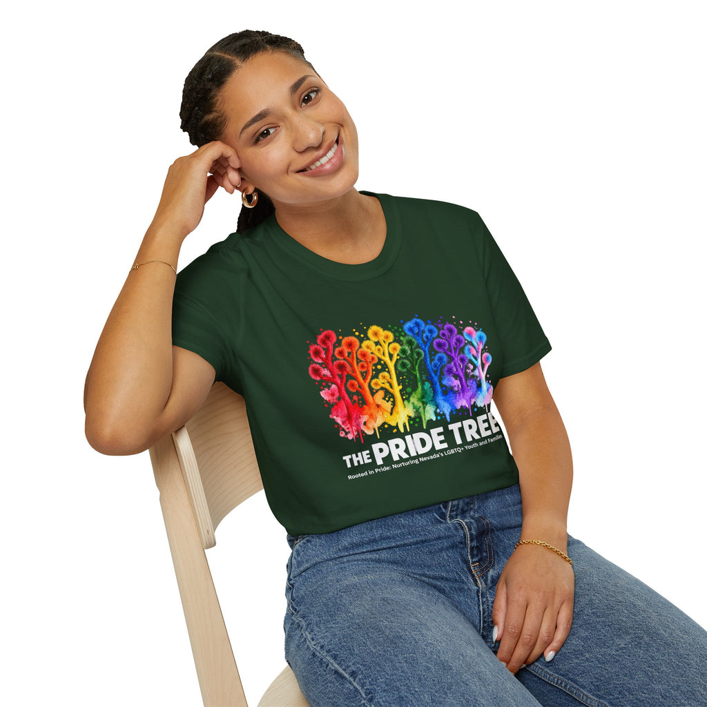 Pride Tree Las Vegas White Text T-shirt