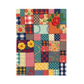Classic Patches Velveteen Plush Blanket Vintage style print