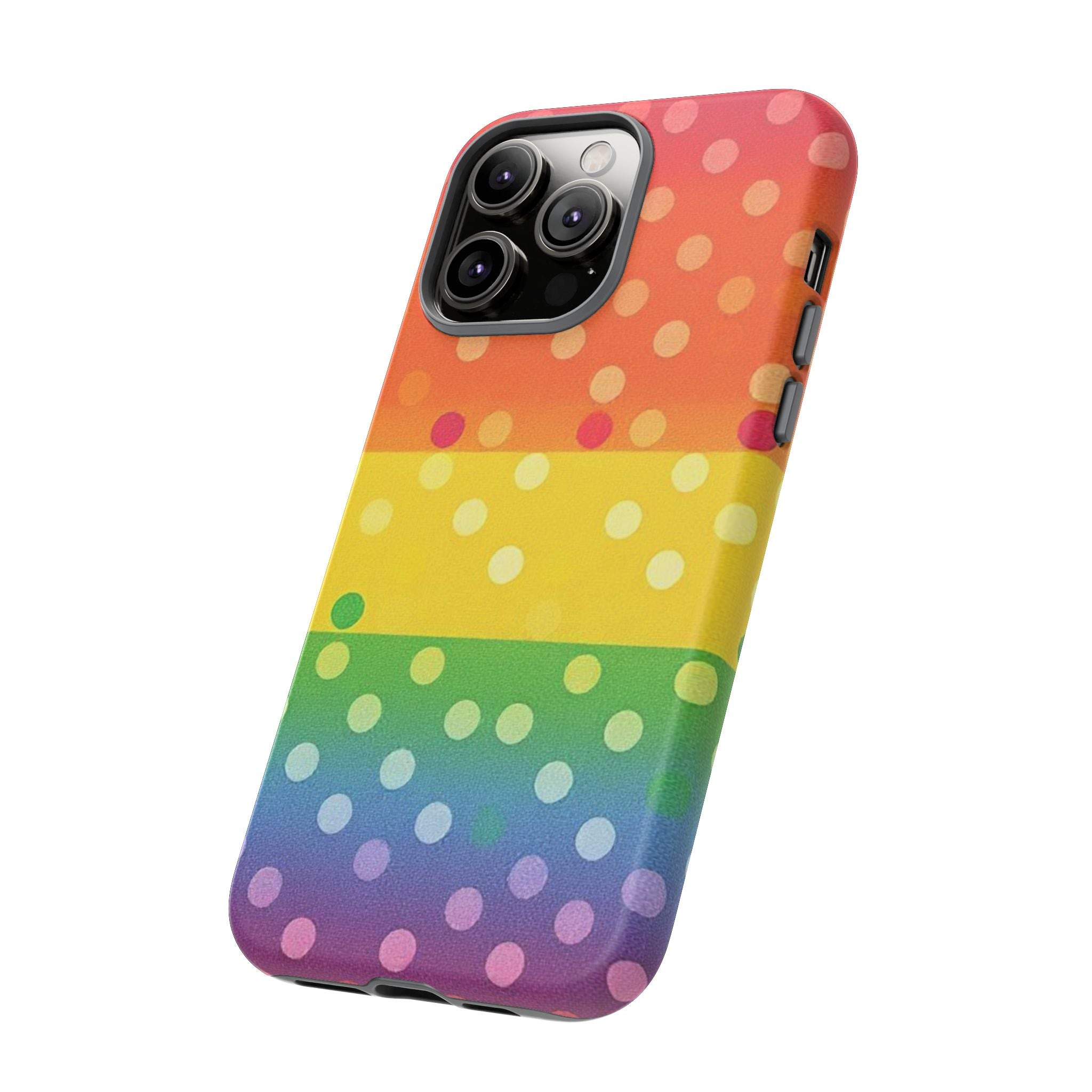 Rainbow Polka Dot Tough Phone Case for iPhone