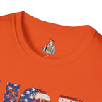 Patriotic Unisex Softstyle T-Shirt - "USA" & History Quote Design