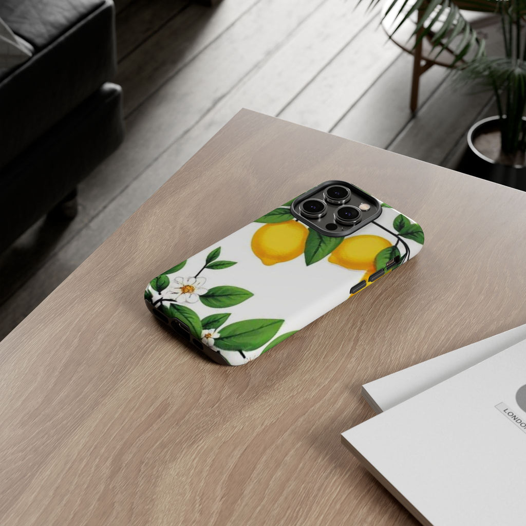 Lemon Blossom Tough Phone Case for iPhone