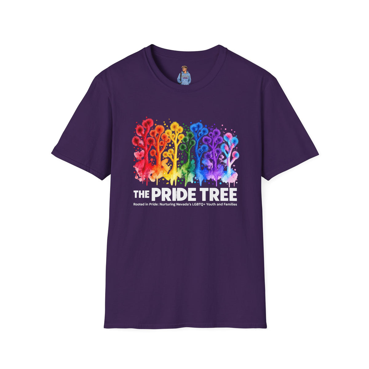 Pride Tree Las Vegas White Text T-shirt