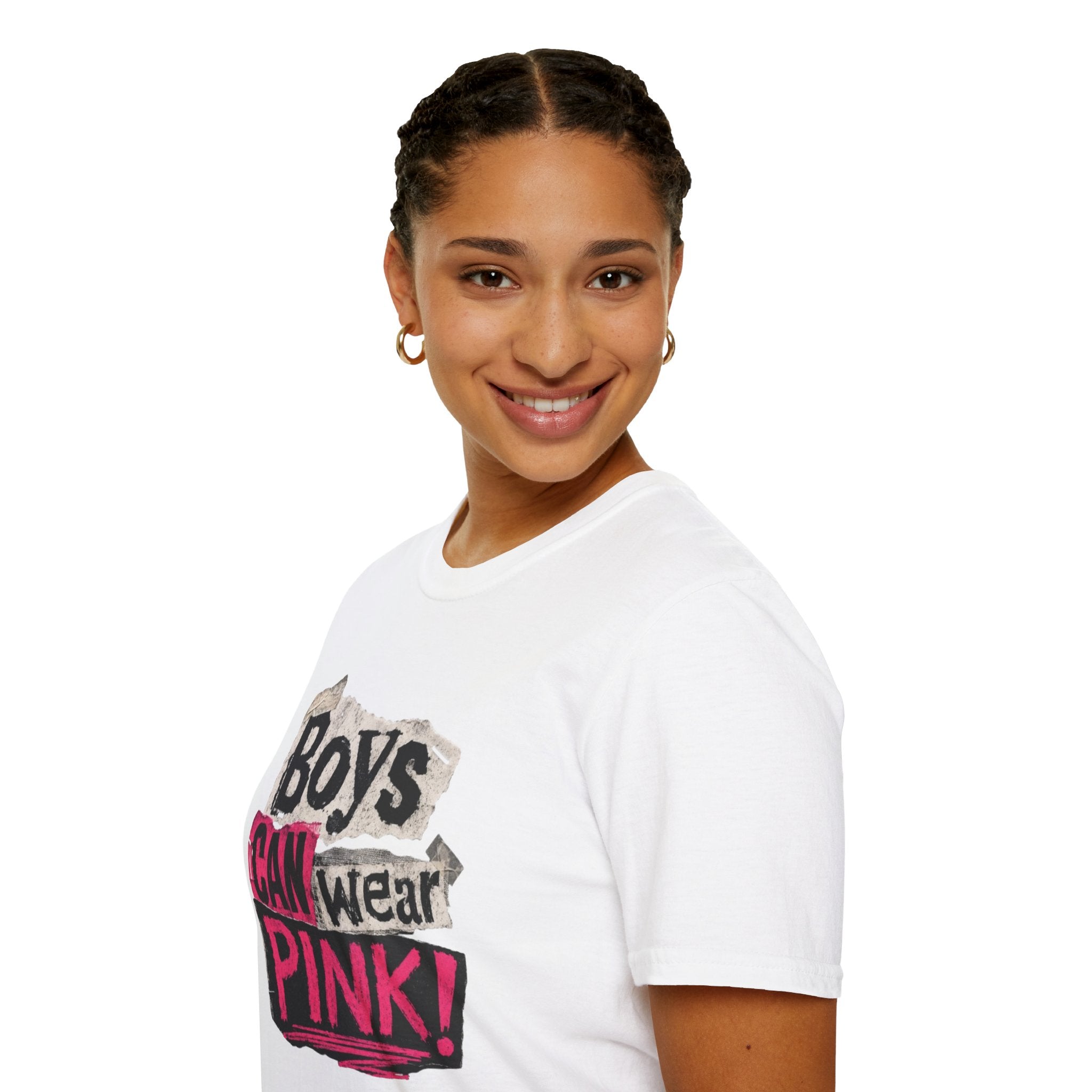 Boys Can Wear Pink T-Shirt — Bold Retro Feminist Graphic Tee