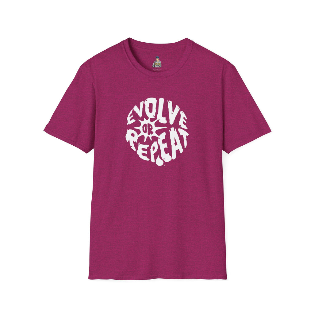 Evolve or Repeat Unisex Softstyle T-Shirt - Modern Inspirational Tee