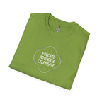 Subtle Pride Educate Advocate Celebrate Minimalist T-Shirt for Every Occasion - EqualiTees.Me