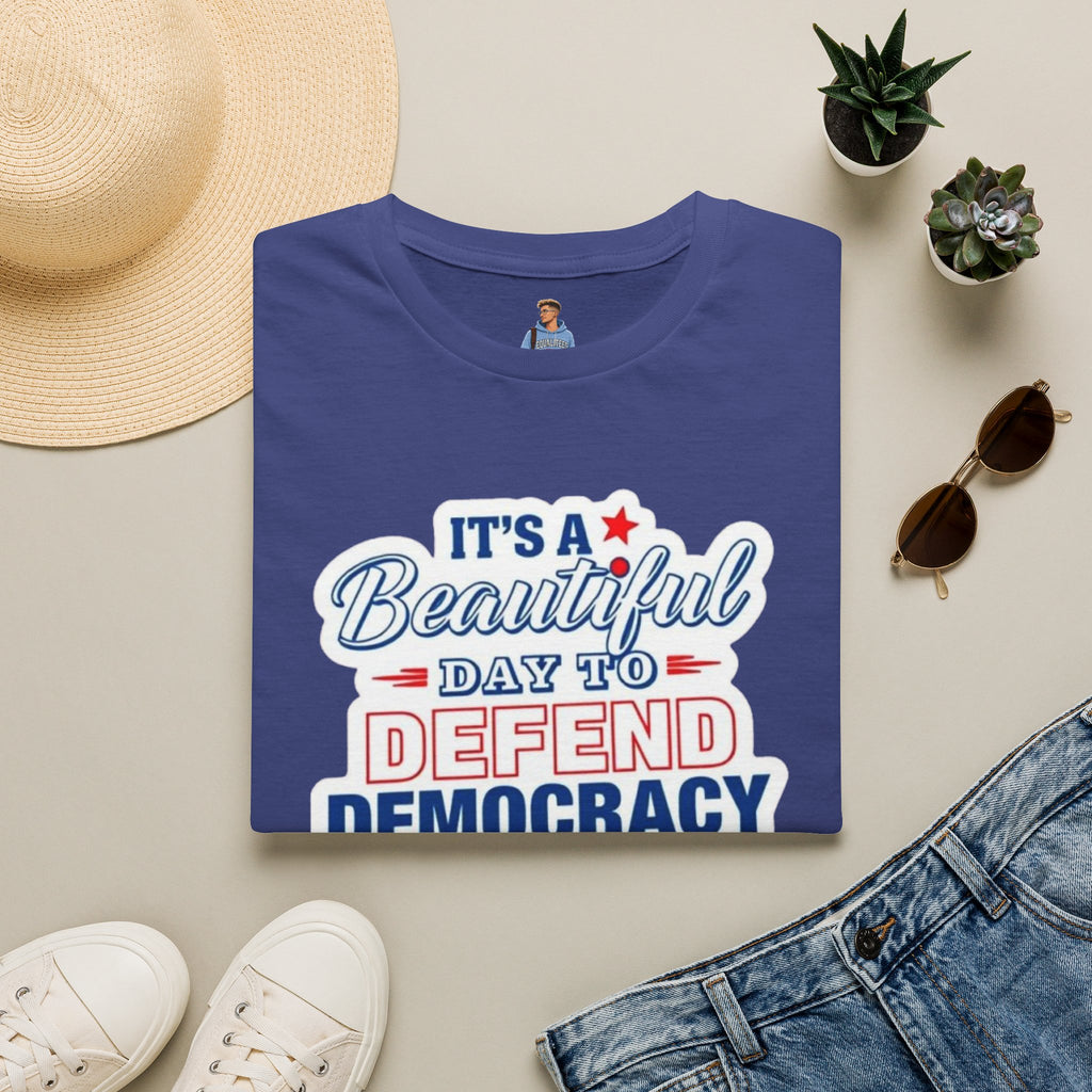 Defend Democracy Unisex Softstyle T-Shirt - Perfect for Activism and Everyday Wear