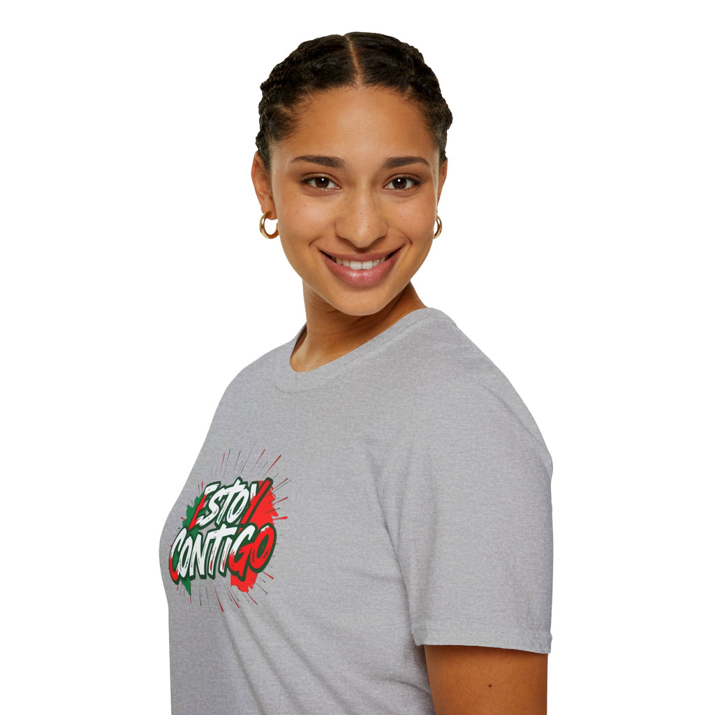 Immigrants Make America Great T-Shirt Estoy Contigo (I Am With You) Unisex Softstyle T-Shirt Classic Protest Tee