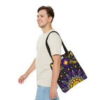 Purple & Yellow Design Tote Bag