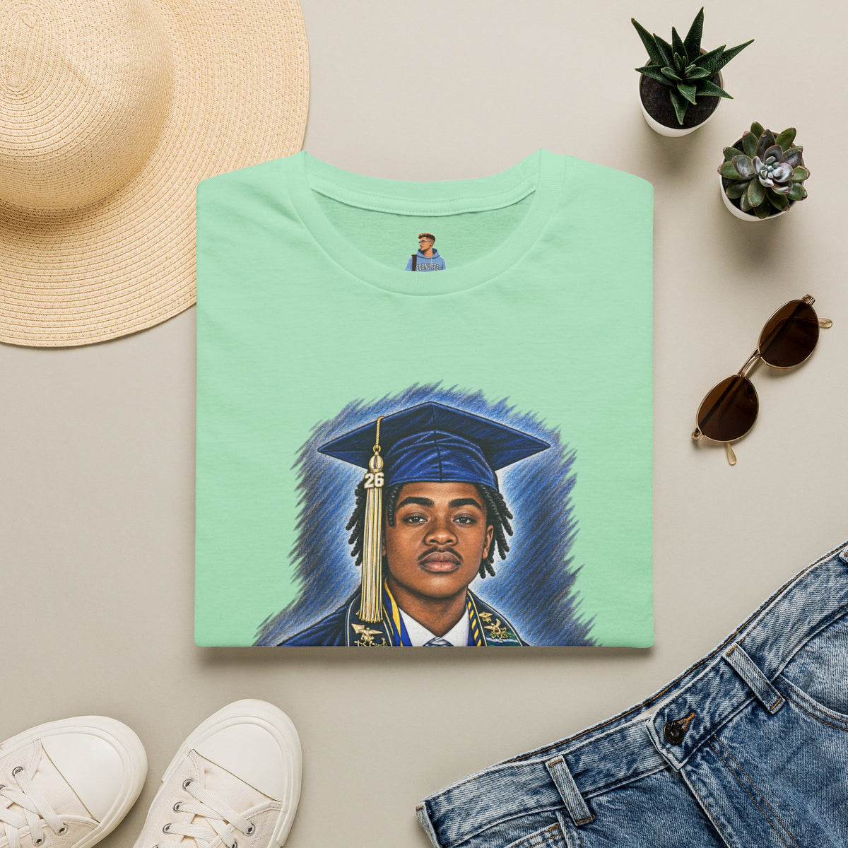 Portrait Front and Back - In Memory of Pierre Damas Bel T-Shirt
