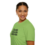Teacher Advocate T-Shirt - Subtle Pride Educate Advocate Celebrate Design - EqualiTees.Me