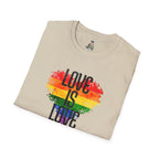 Pride Love Is Love Unisex Softstyle T-Shirt - EqualiTees.Me