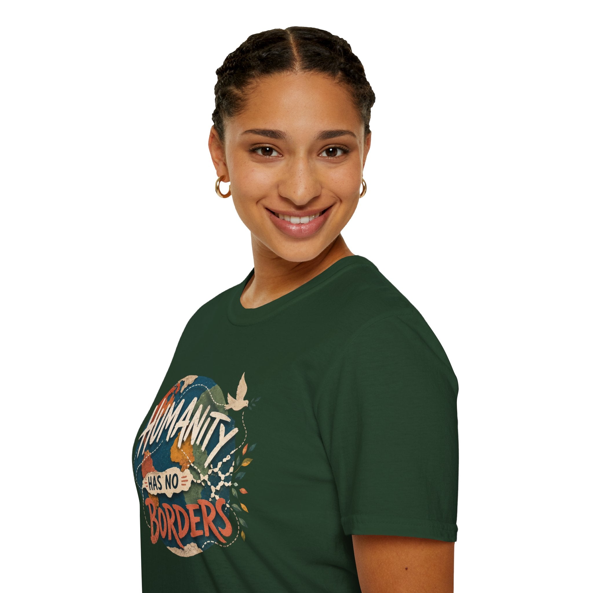 Humanity Has No Borders T-Shirt — Earth & Peace Graphic Tee