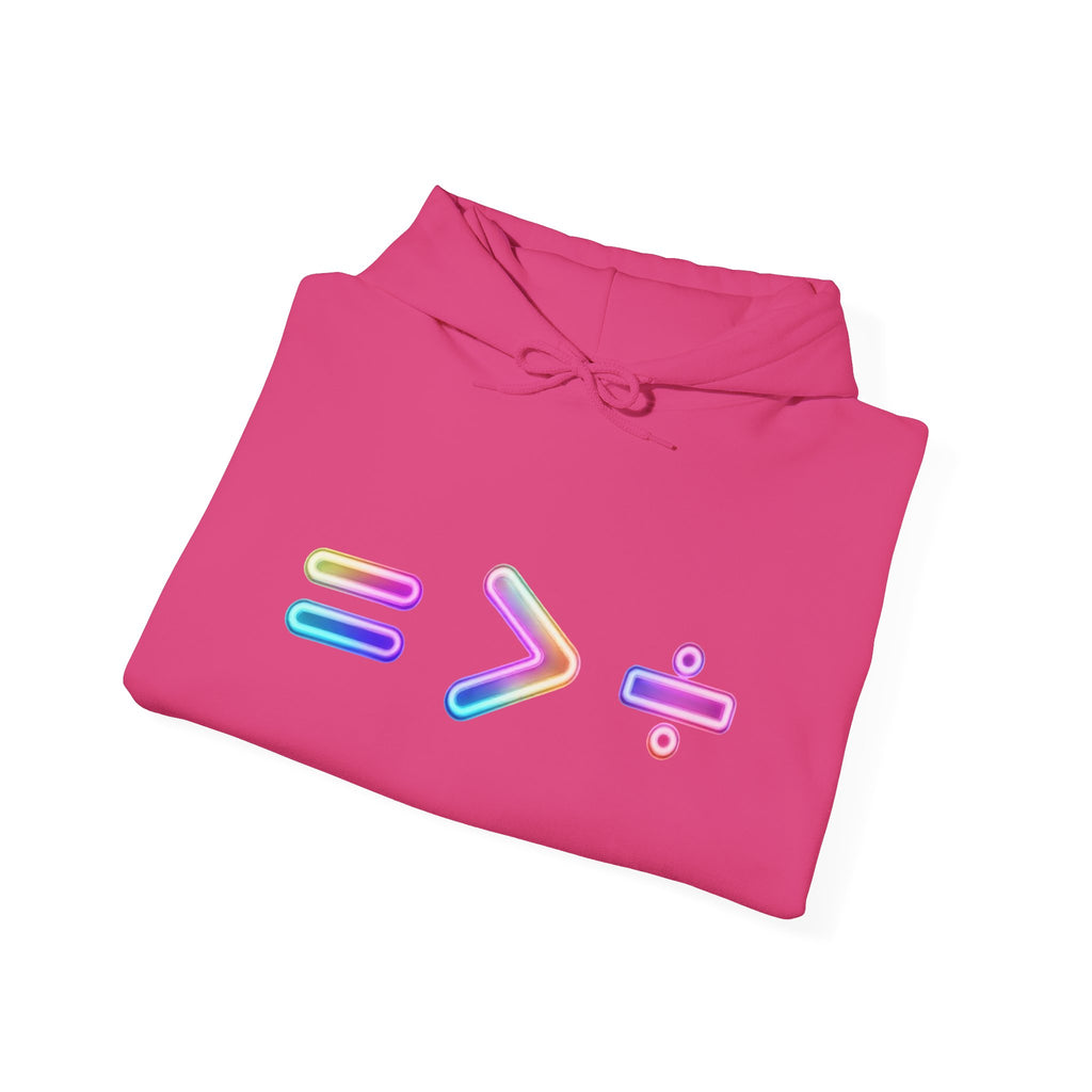 Equality is Greater than Division Neon Style Pullover Hoodie