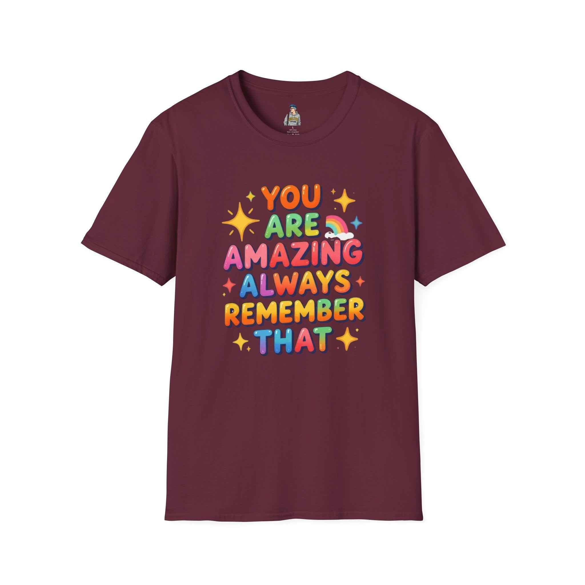 You Are Amazing T-Shirt — Colorful Inspirational Graphic Tee