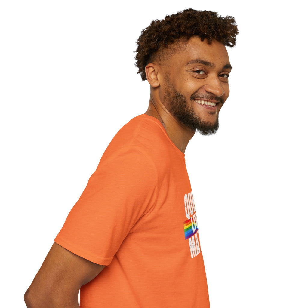 Queer Lives Matter Unisex Softstyle T-Shirt - Support LGBTQ+ Rights