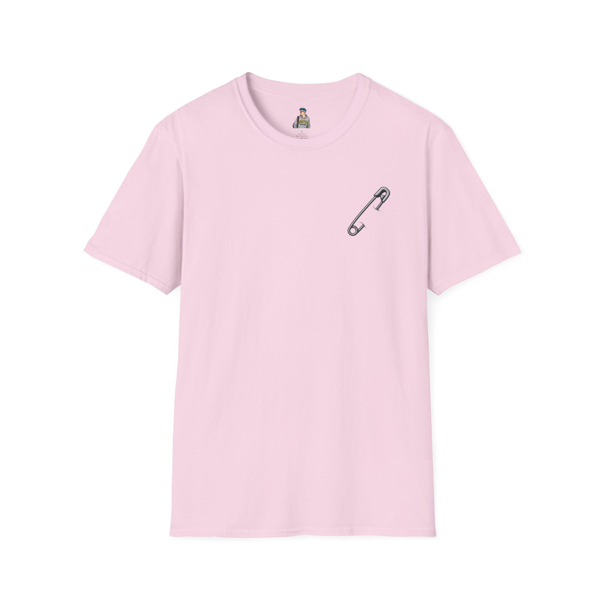 Live and Let Live Safety Pin Unisex Softstyle T-Shirt - Casual LGBTQ+ Pride Tee