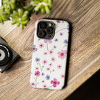 Floral Pink Wildflower Tough Phone Case for iPhone