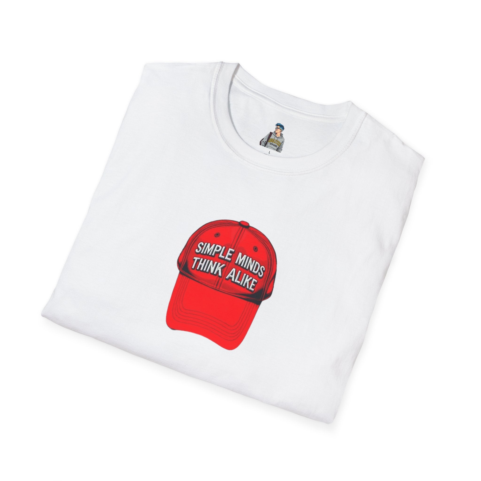 Unisex Softstyle T-Shirt - 'Simple Minds Think Alike' & 'Make America Think Again' Graphic Tee