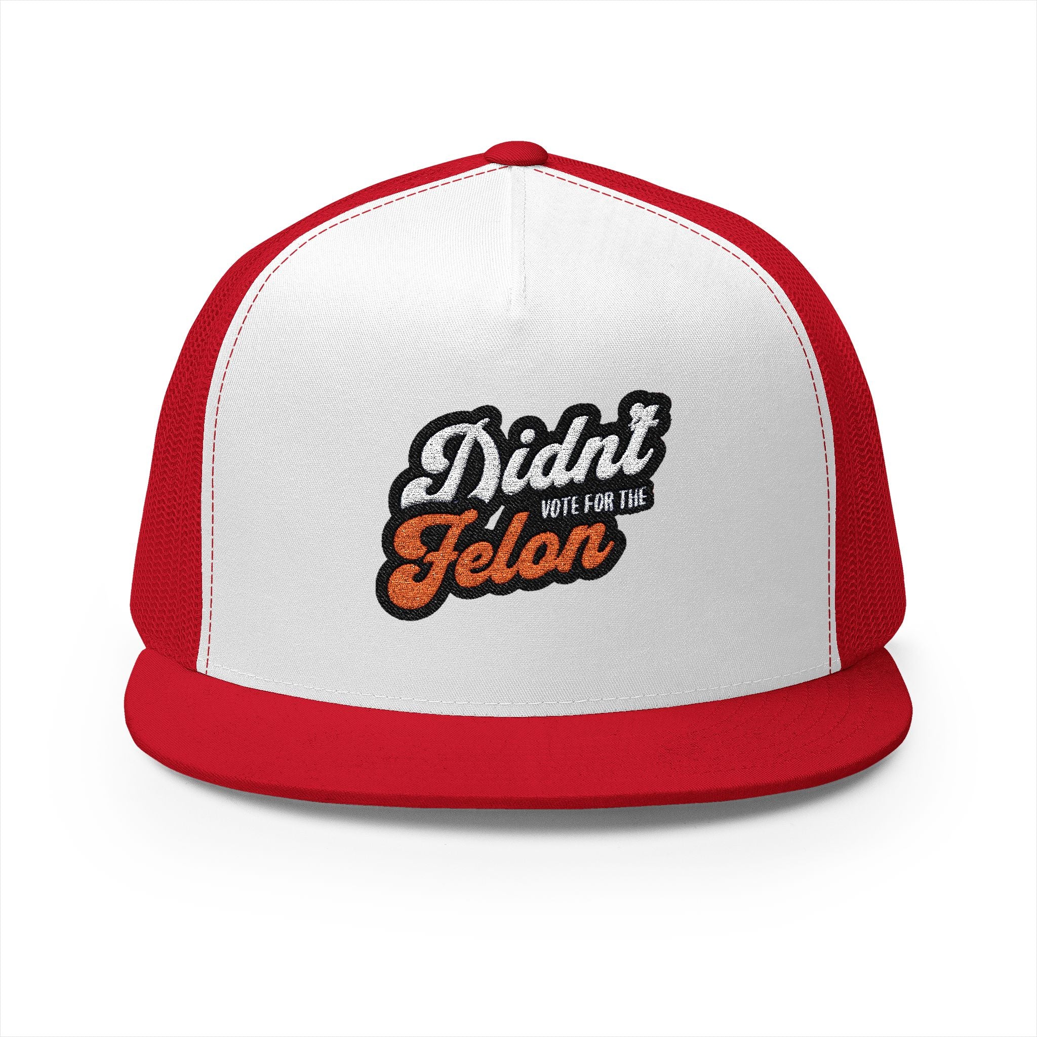 Didn’t Vote for the Felon 5 Panel Trucker Cap - Fun Political Statement Hat