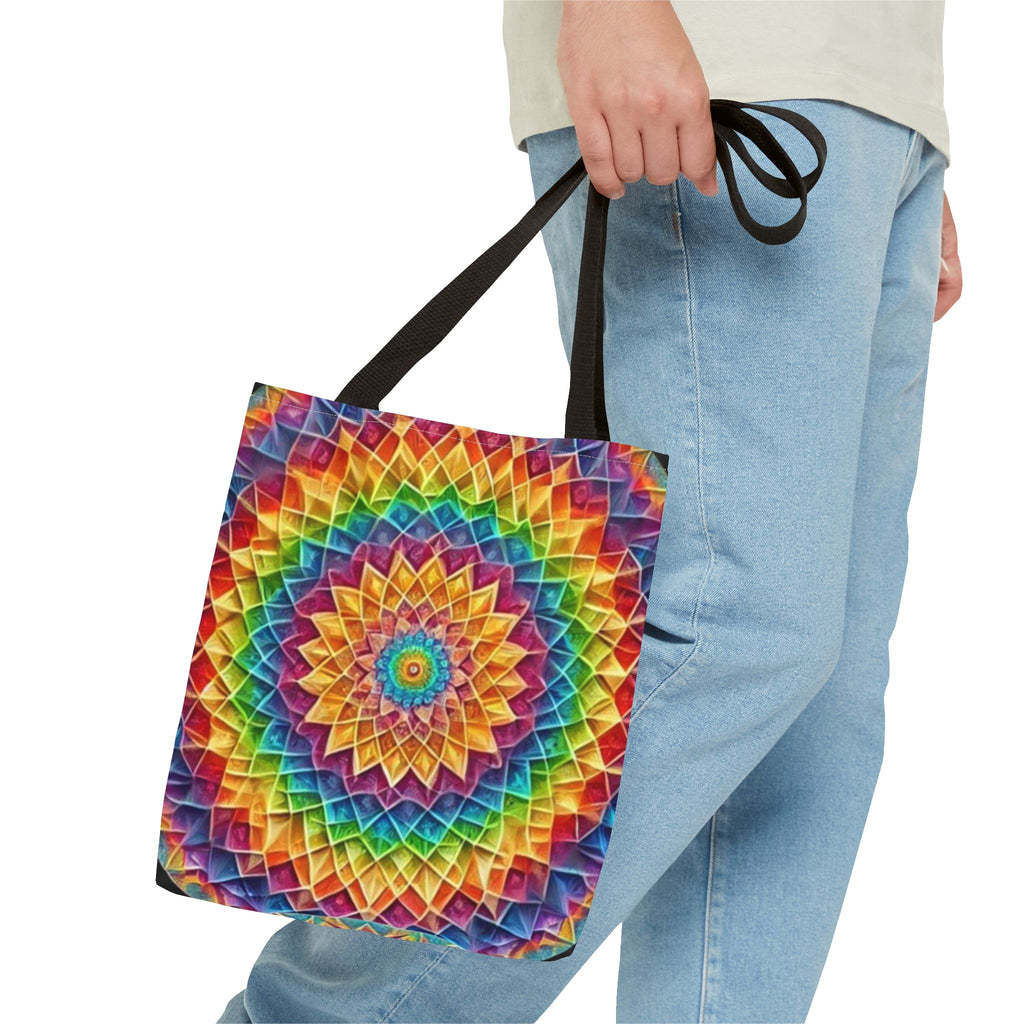 Rainbow Mandala Tote Bag