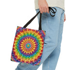Rainbow Mandala Tote Bag