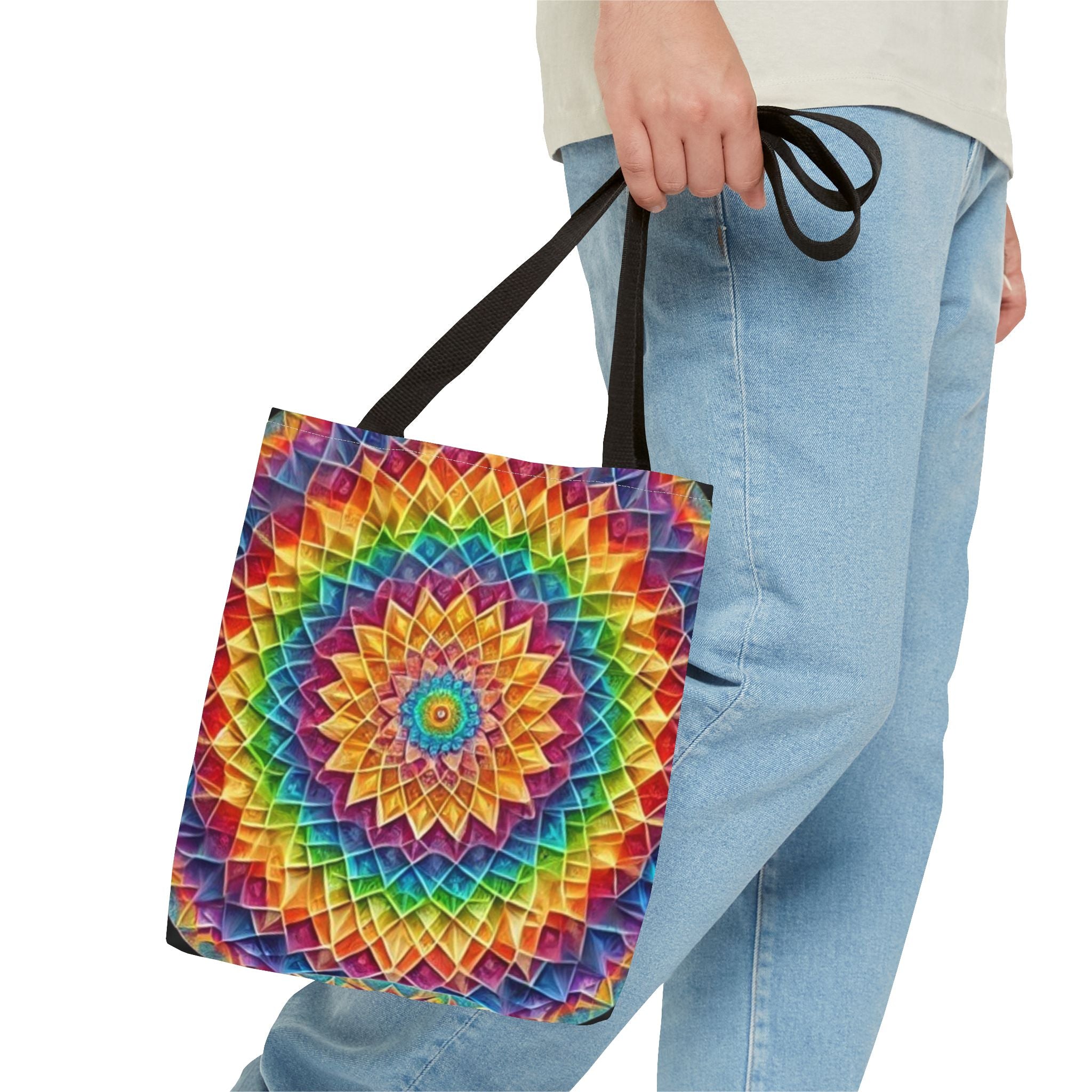 Rainbow Mandala Tote Bag