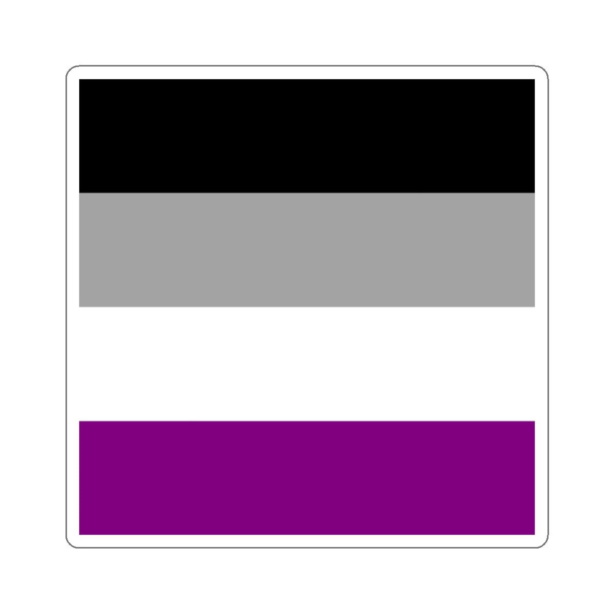 Die-Cut Stickers - Asexual Pride Flag