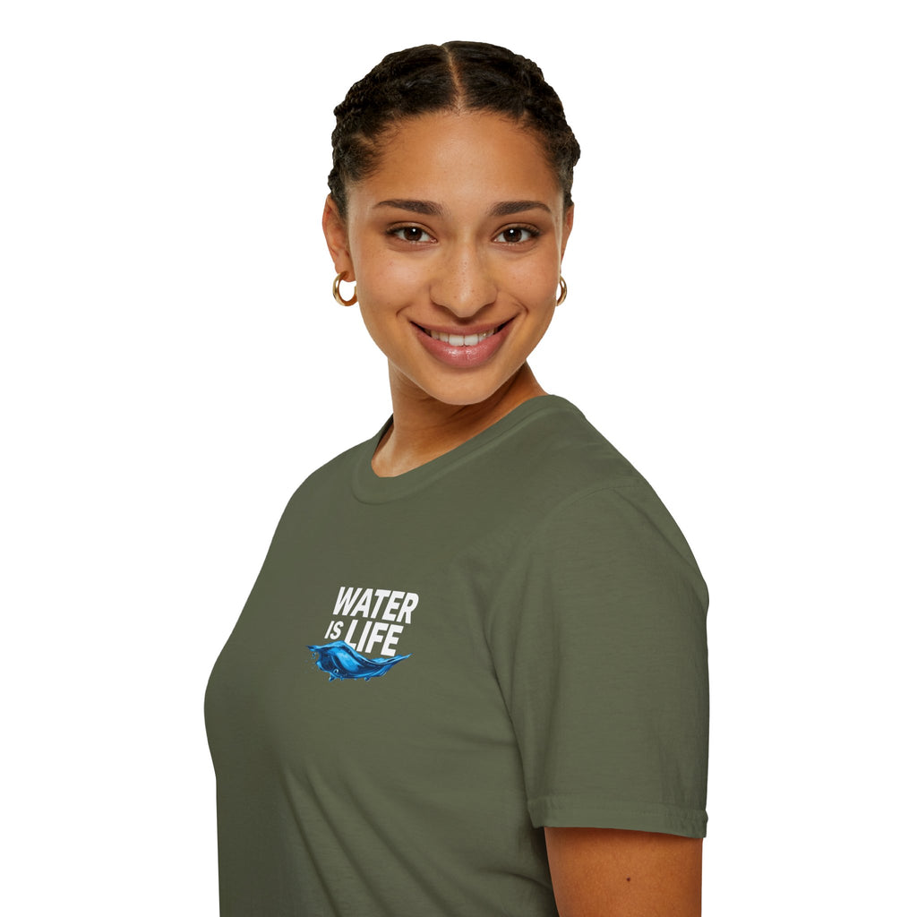 Water is Life Unisex T-Shirt | Eco-Friendly Tee for Environmentalists, Beach Lovers, Awareness Campaigns, Gifting