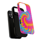 Vibrant Tie-Dye Swirl Protective Tough Case for iPhone