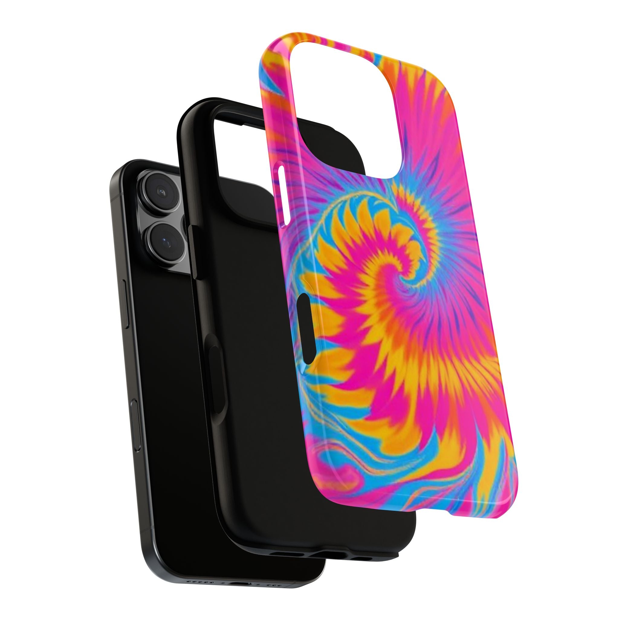 Vibrant Tie-Dye Swirl Protective Tough Case for iPhone
