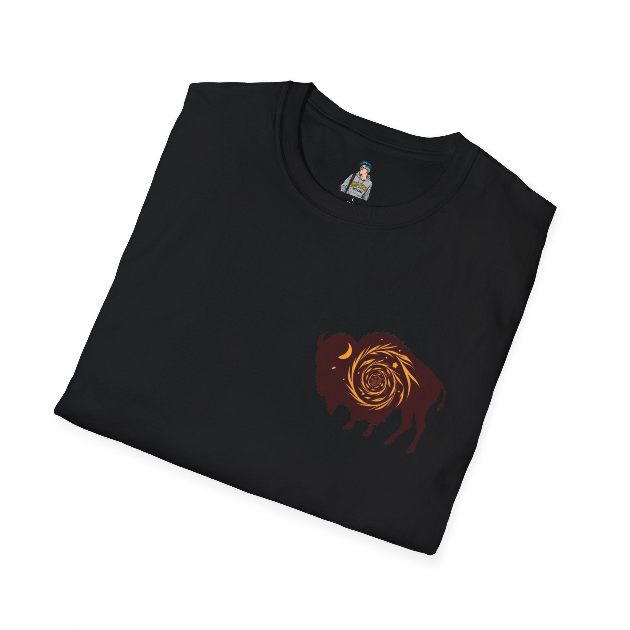 Buffalo Spiral Design Unisex Softstyle T-shirt