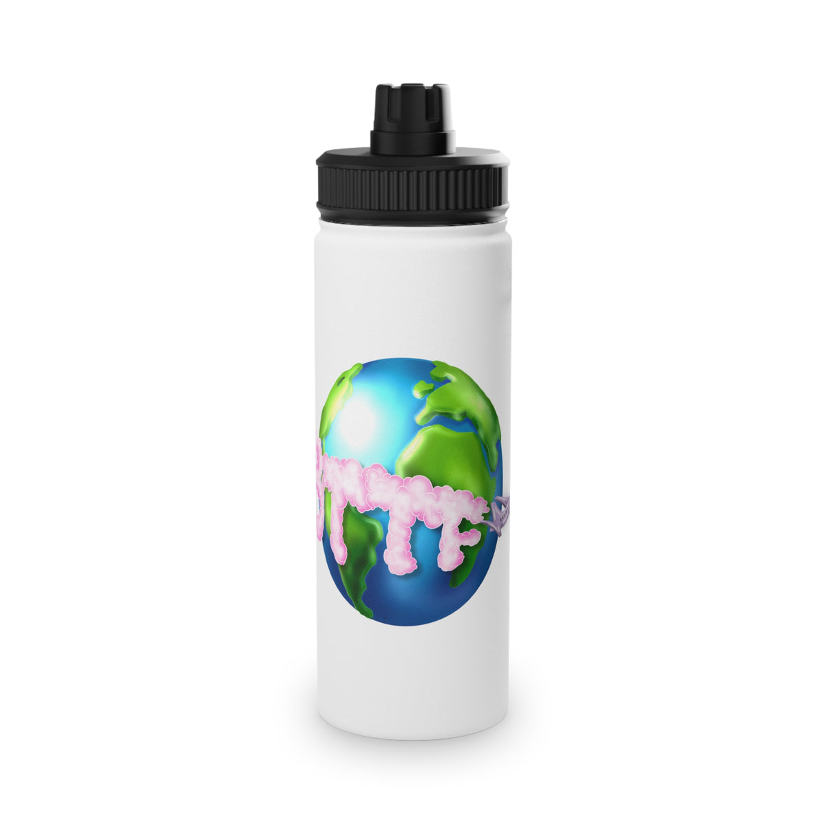BTTF - Black Trans Travel Fund Logo Stainless Steel Sports Water Bottle