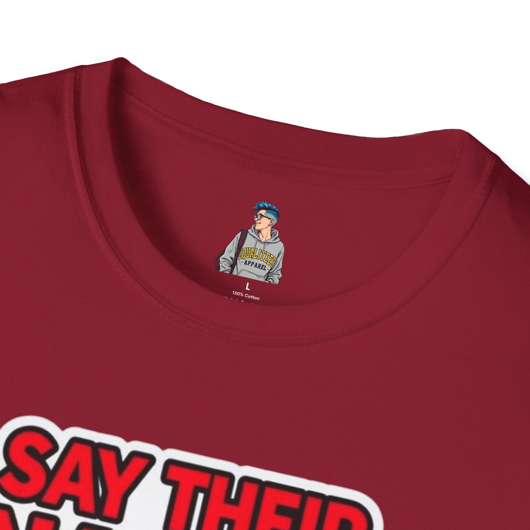 Unisex Softstyle T-Shirt: Say Their Names - Black Trans Lives Matter Tee
