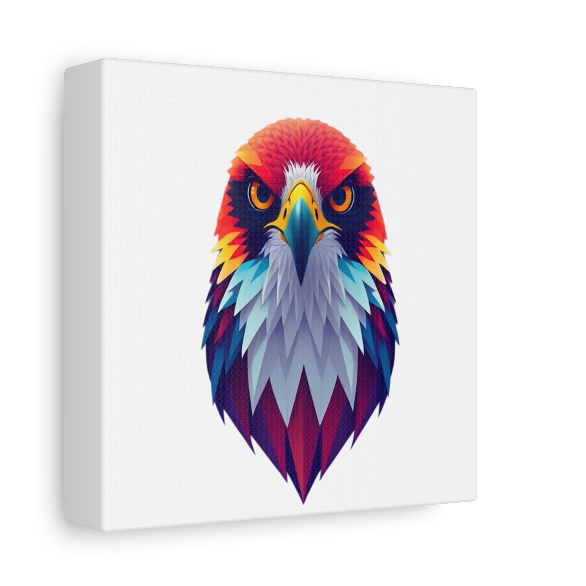 Vibrant Falcon Wall Art - Matte Stretched Canvas, Colorful Bird Decor