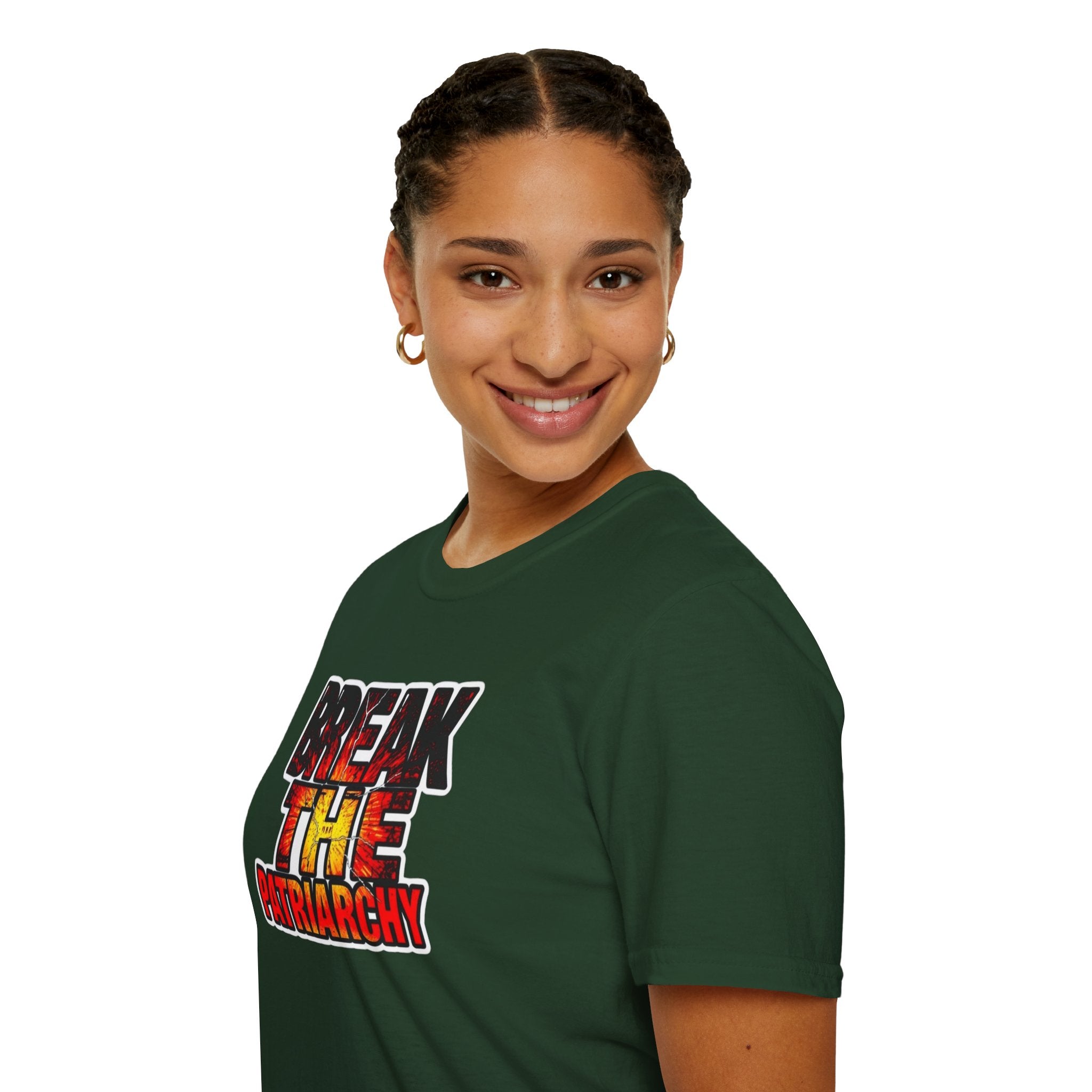 Break the Patriarchy Unisex Softstyle T-Shirt - Empowerment Wear for Social Change
