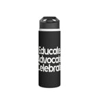 Teaching While Queer Stainless Steel Water Bottle - Perfect for Educators and Allies - EqualiTees.Me
