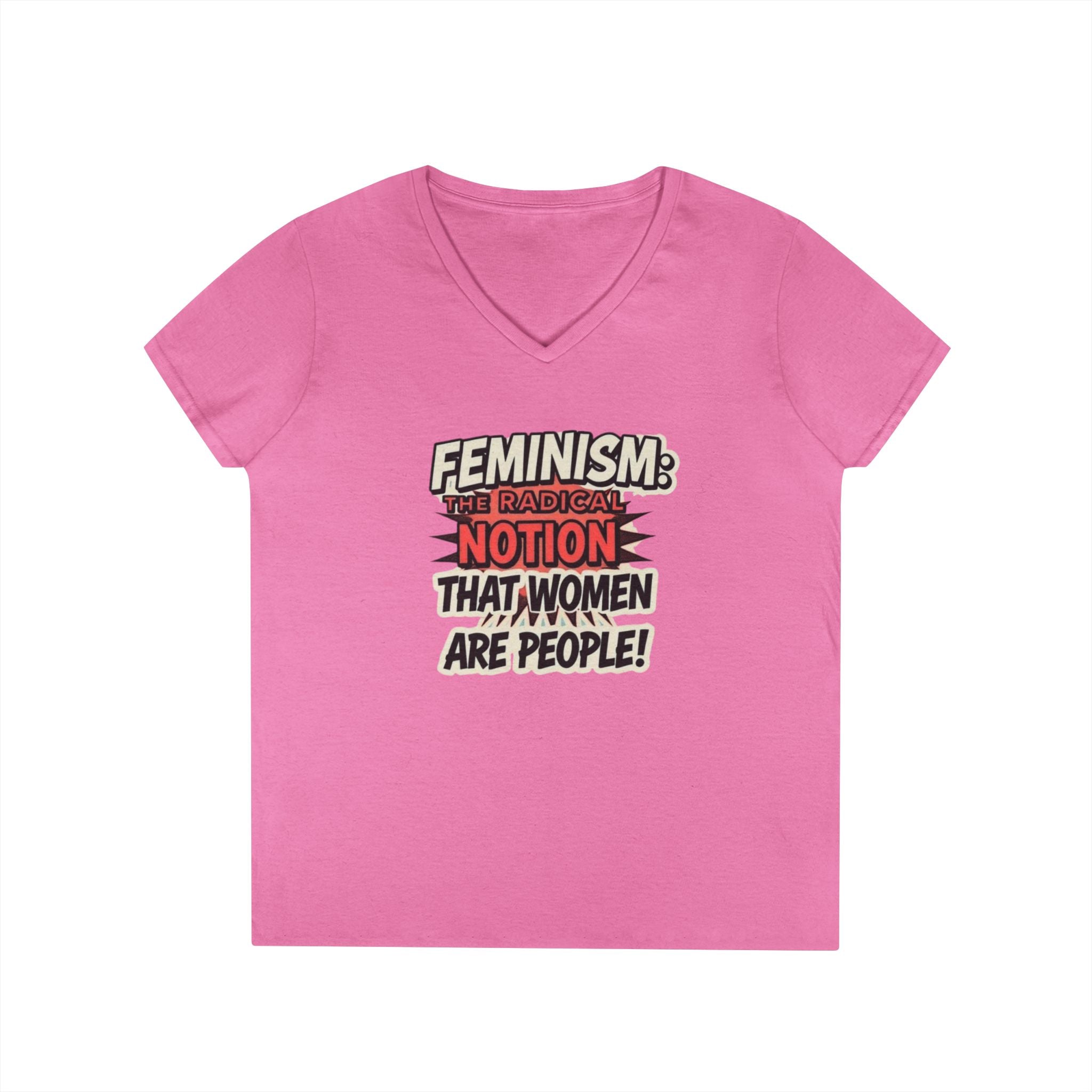 Feminism V-Neck T-Shirt - Empowering Women’s Apparel