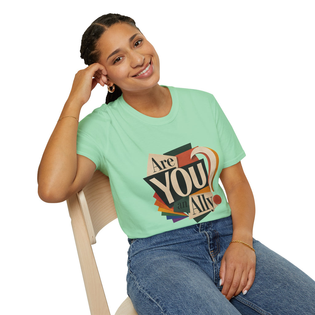 Are You An Ally? T-Shirt — Vintage Pride Ally Tee
