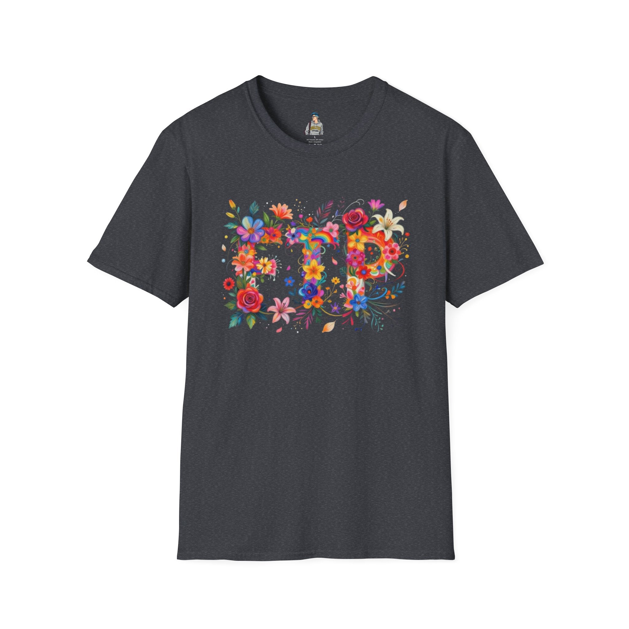 Floral 'FTP' Graphic T-Shirt
