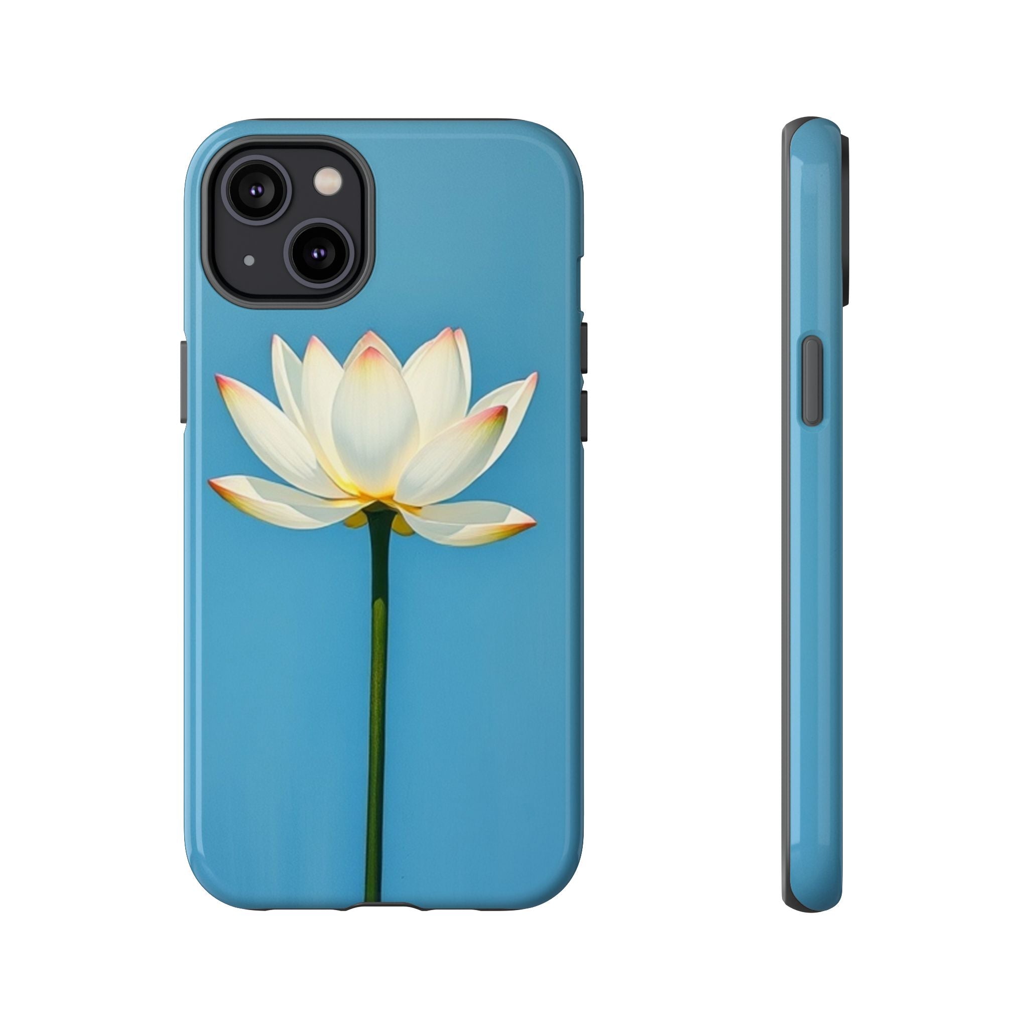 Open White Peace Lily Design Tough Case For Android & iPhone