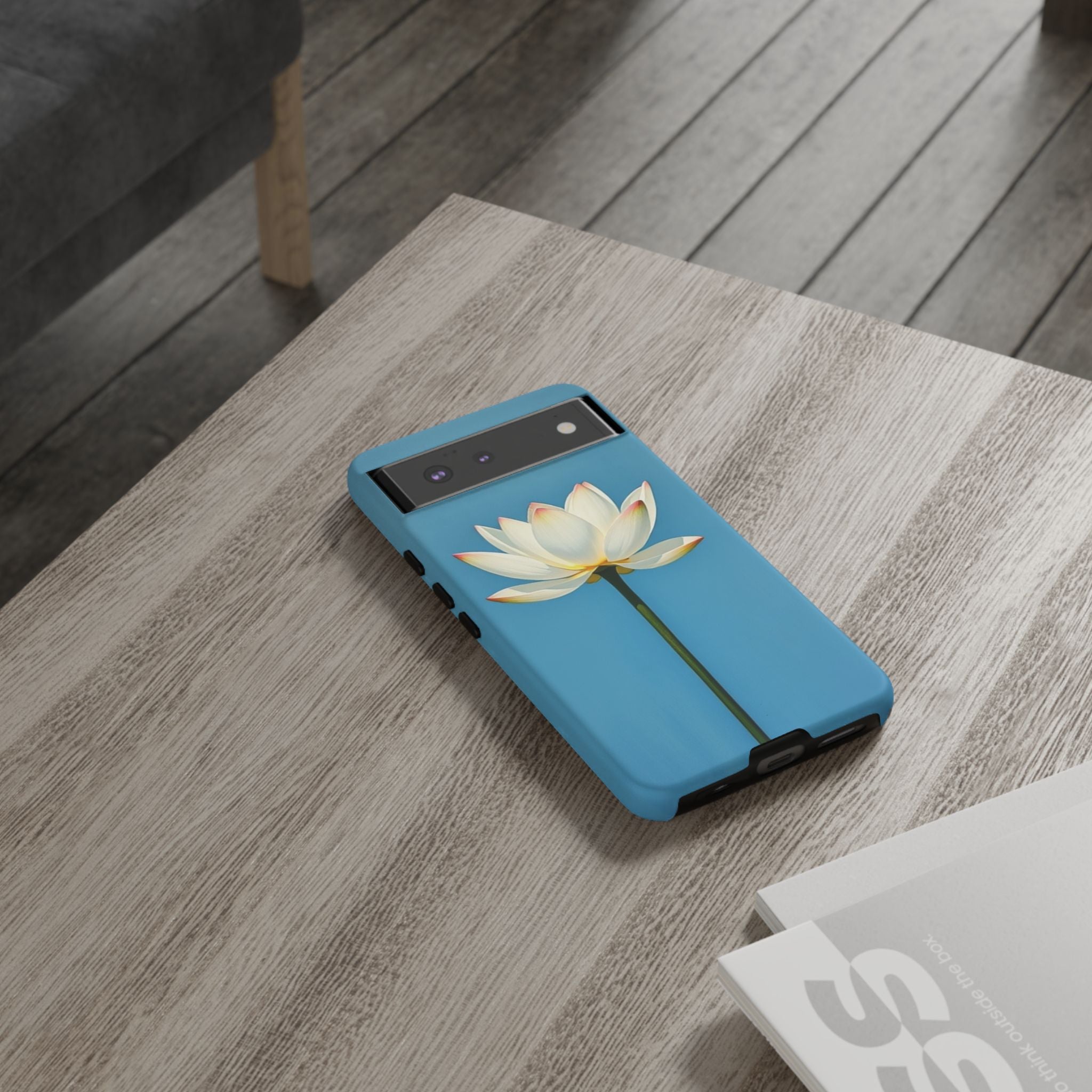 Open White Peace Lily Design Tough Case For Android & iPhone