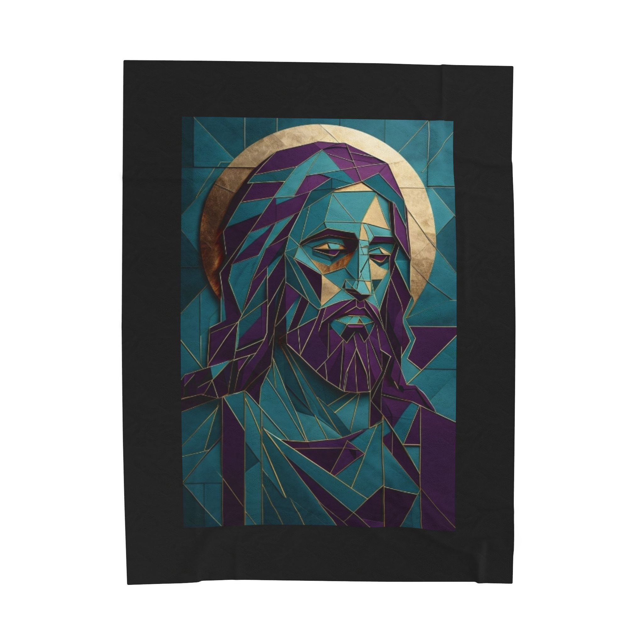 Portrait of Jesus Velveteen Plush Blanket – For Comfort and Warmth