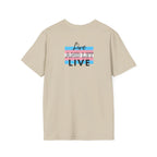 Live and Let Live Safety Pin Unisex Softstyle T-Shirt - Casual LGBTQ+ Pride Tee
