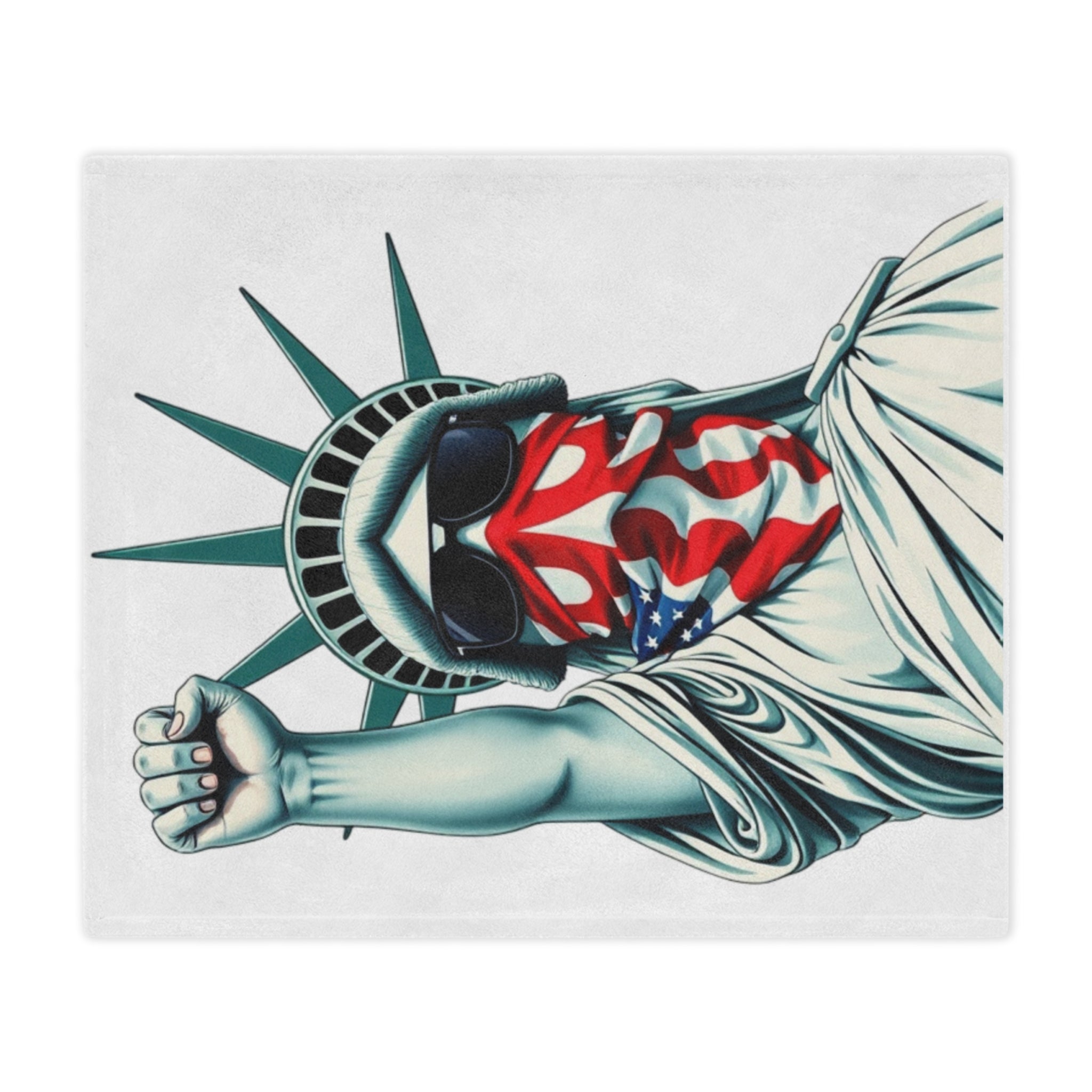 Patriotic Microfiber Blanket RESIST Lady Liberty Design