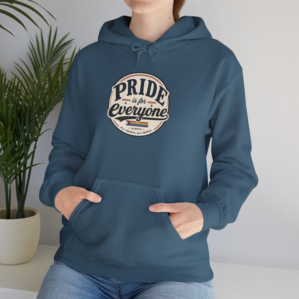 Pride Is For Everyone Pullover Hoodie — Vintage Graphic Inclusivity Sweatshirt